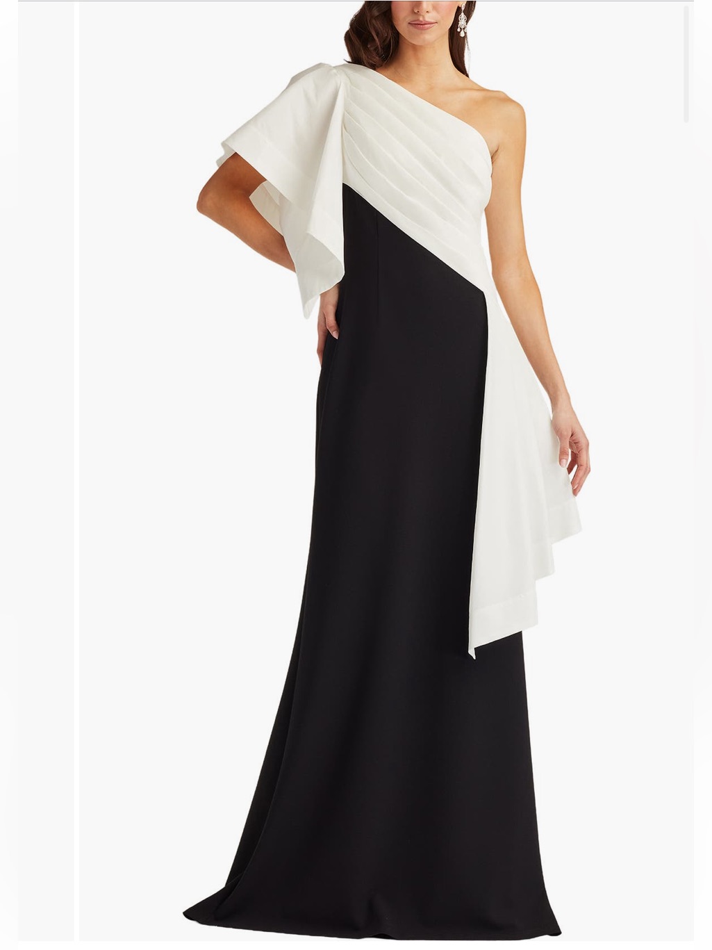 Tadashi Shoji Santa Fe Draped Flounce Gown
